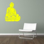 Samolepka Buddha Barva: fialová, Velikost: 80 x 60 cm