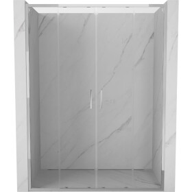 MEXEN/S - Exo dvojité posuvné sprchové dveře 140, transparent, chrom 8152-140-000-01-00