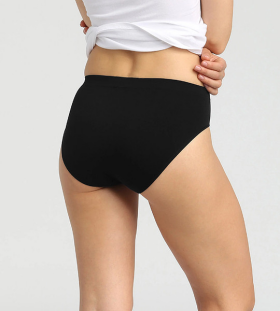 Dámské bezešvé kalhotky 2 ks DIM SEAMLESS MAXI BRIEF 2x - DIM - černá L