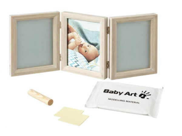 Baby Art Double Print Frame White Stormy