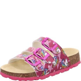 Dívčí korkové pantofle FOOTBAD Pink/Multicolored Superfit 1-800113-5690 - 35