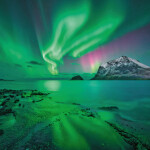 Nástěnný poznámkový kalendář 2026 NOTIQUE - Polární záře, 30 x 30 cm - BEZ ČEŠTINY