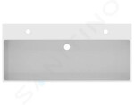 IDEAL STANDARD - Extra Dvojumyvadlo na desku 1000x450 mm, s přepadem, otvory pro baterie, bílá T390601