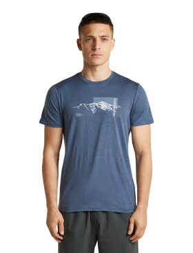Pánské merino triko krátký rukáv ICEBREAKER Mens Merino 150 Tech Lite SS Tee Pure Altitude, Dawn velikost: S