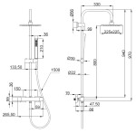 INVENA - Sprchový sloup SVART s termostatickou baterií chrom AU-85-001-X