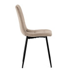Jídelní židle, krémová, sametová látka, CT-281 CRM4