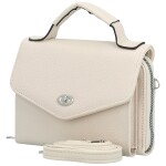 Stylová dámská koženková mini crossbody kabelka Milax, krémová