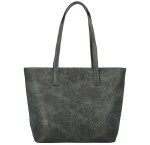 Trendy dámská koženková kabelka na rameno Serafina, tmavě šedá