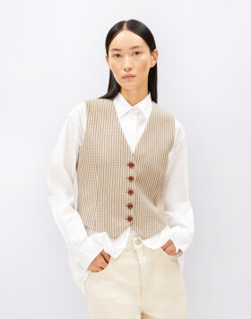 Armedangels Sineriaa Check 2248 sand stone L