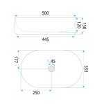 REA - Umyvadlo na desku Oktawia 50x35 REA-U6366