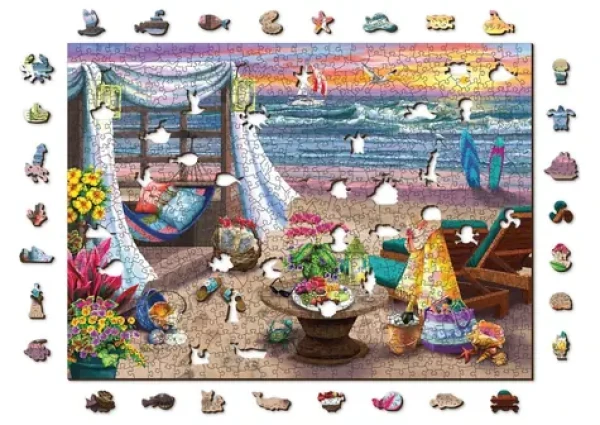 WOODEN CITY Dřevěné puzzle Letní čas 2v1