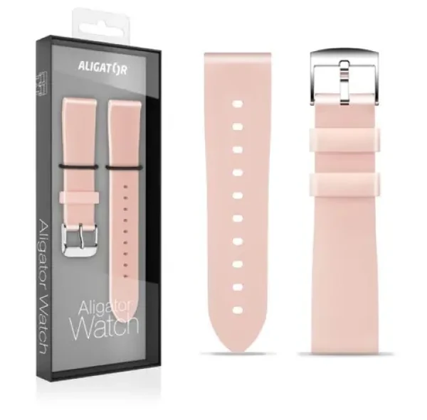 Aligator Řemínek silikonový 18mm / růžový (18AW0002)