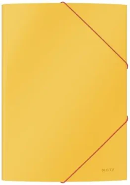 Leitz Desky s chlopněmi a gumičkou Cosy - A4, kartonové, žluté, 1 ks