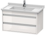 DURAVIT - Ketho Umyvadlová skříňka 48x80x46 cm, 2 zásuvky, lesklá bílá KT664402222
