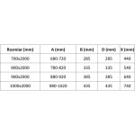 MEXEN - Exo sprchové dveře křídlové 90, transparent, černá 8182-090-000-70-00