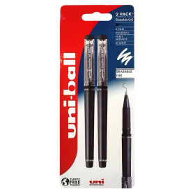 UNI Erasable Gel gumovací pero černé, bal. 2 ks