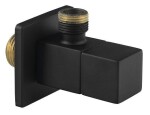 SAPHO - Rohový ventil hranatý, 1/2"x3/8", černá mat SL115