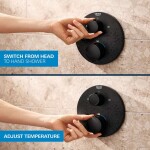 GROHE - Vitalio Start Sprchový set s termostatem pod omítku, průměr 25 cm, 2 proudy, matná černá 348832430