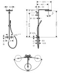 HANSGROHE - Pulsify S Puro Sprchový set s termostatem, průměr 26 cm, kartáčovaný černý chrom 24222340