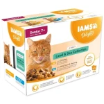 IAMS Delights Senior Land Sea Collection v omáčce / Kapsičky pro kočky / 12x85 g / pro starší kočky od 7 let (173-150171)