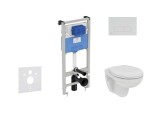 IDEAL STANDARD - ProSys Set předstěnové instalace, klozetu a sedátka Eurovit, tlačítka Oleas M2, Rimless, SoftClose, chrom ProSys120M SP51