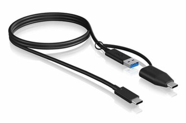 Icy Box IB-CB034 černá / USB 3.2 C kabel na USB-C/USB-A 1m černá (IB-CB034)