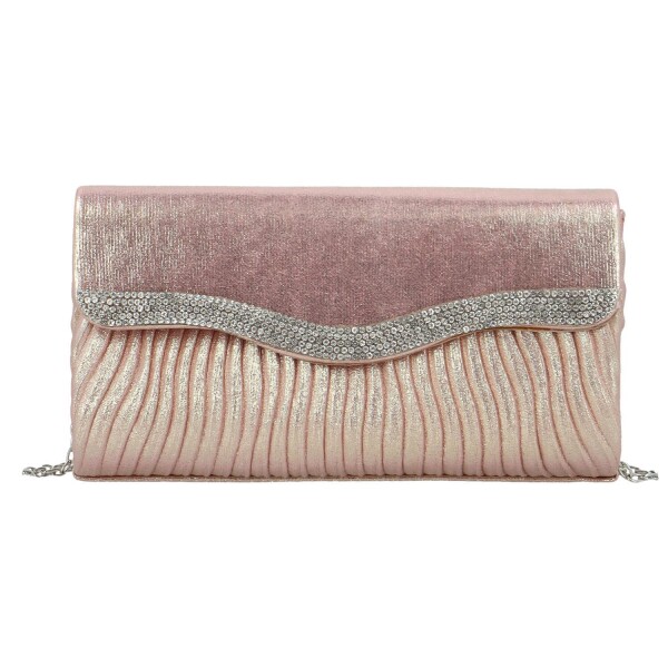 Dámská společenská kabelka Zahra, růžovo-zlatá