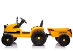 Mamido Dětský elektrický traktor s vlečkou T1 žlutý