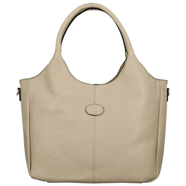 Trendy dámská koženková kabelka na rameno Stifa, krémová