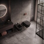 Erga Mery, závěsný bidet 520x360x300 mm, černá matná, ERG-V03-MERY-BD-BK