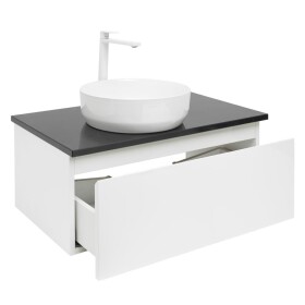 Koupelnová skříňka s krycí deskou SAT B-WAY 79x30x45 cm bílá lesk BWAY80WTKUB BWAY80WTKUB