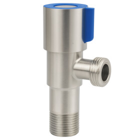 INVENA - Ventil rohový z nerezové oceli s keramickou hlavicí 1/2x3/8" modrý; ZW-47-N10-J
