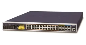 PLANET IGS-6325-24P4X / Switch průmyslový / L3 / 24x 1Gb RJ-45 / 4x 10Gb SFP+ / PoE 802.3at 440W / IP30 (IGS-6325-24P4X)