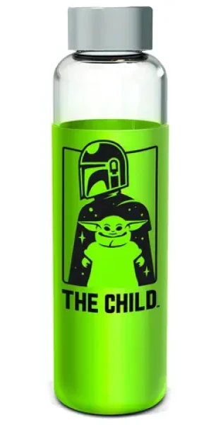 STOR Láhev na pití Mandalorian / 585 ml / sklo / silikonový návlek (ST00865EPM)