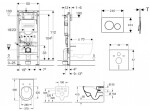 GEBERIT - Duofix Set předstěnové instalace, klozetu Subway 2.0 a sedátka softclose, tlačítko Sigma20, bílá/lesklý chrom SANI11CK3111