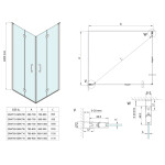 GELCO - LORO obdélníkový sprchový kout 900x800, rohový vstup GN4790-03