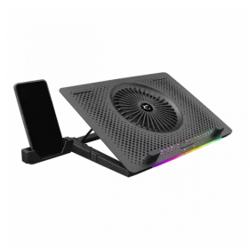 White Shark GCP-29 ICE-MASTER černá / Chladicí podložka pod notebook / 15.6" / 5 ventilátorů / RGB (ICE-MASTER)