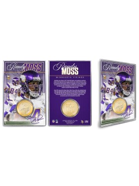 Mince Minnesota Vikings NFL Randy Moss Acrylic Bronze Coin Card