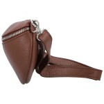 Módní dámská kožená ledvinka Sotiria, hnědá