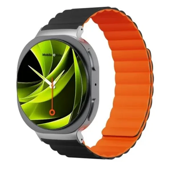 Mobile Origin Easy Strap Magnetic magnetický řemínek pro Samsung Galaxy Watch 8 černo-oranžová (MO-MGW8-BLK-ORG)