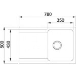FRANKE - Orion Tectonitový dřez OID 611-78, 78x50 cm, šedá 114.0395.184