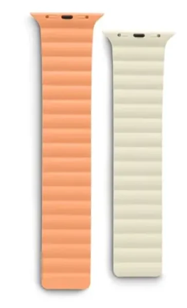 Hama Fantastic Feel Magnetický řemínek pro Apple Watch 38/40/41 mm oranžovo-béžová (136837-H)