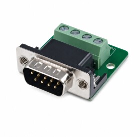 D-Sub DB9 samec RS485 adaptér na svorkovnici - se závity