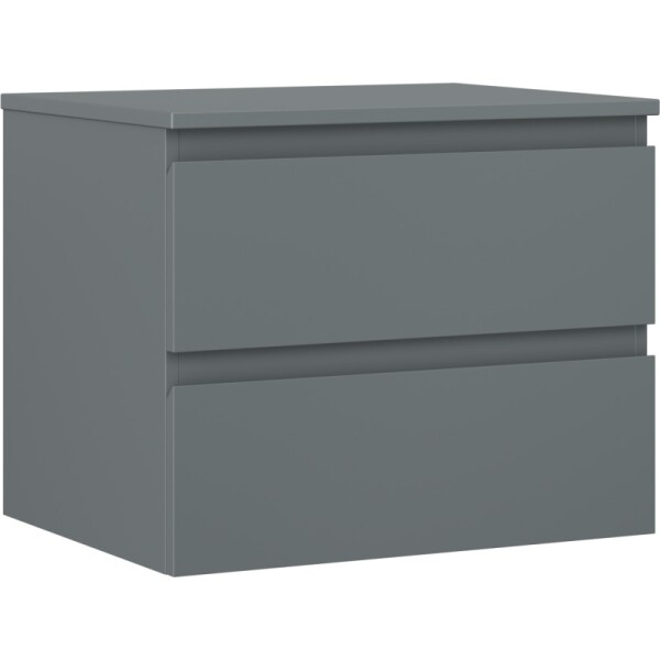 MEXEN/S - Orio koupelnová skříňka pod umyvadlo 60 cm s deskou, 2 zásuvky, grafit mat 91A10-06047-2-BFFC66