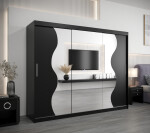 Šatní skříň Abi Mr Dveře: Černá, Rozměr: 120 cm, Korpus: Bílá