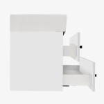 Koupelnová skříňka s umyvadlem a černou úchytkou SAT Cube Way 60x53x46 cm bílá lesk CUBE46C602BISATCWL CUBE46C602BISATCWL