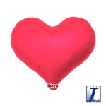 Balónek srdce červené metalické 35 cm Balónek srdce červené metalické 35 cm