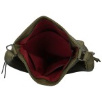 Módní dámská koženková crossbody kabelka Evelyne, tmavě zelená