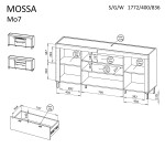 Komoda Mossa MO7 Barva korpusu: Bílá
