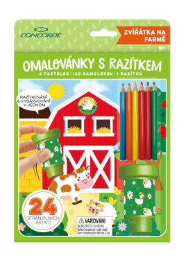 Omalovánky s razítkem CONCORDE - Zvířátka na farmě